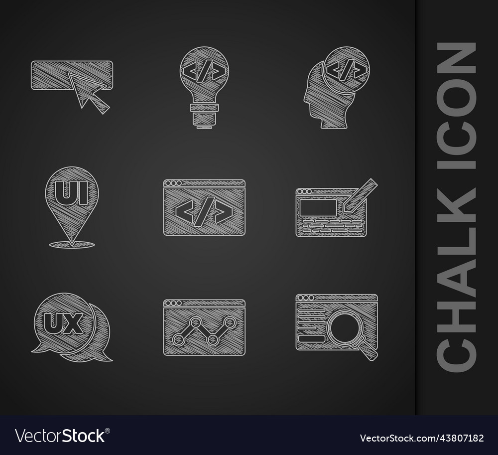 Set front end development website statistik ui vector image Set front end development website statistik ui