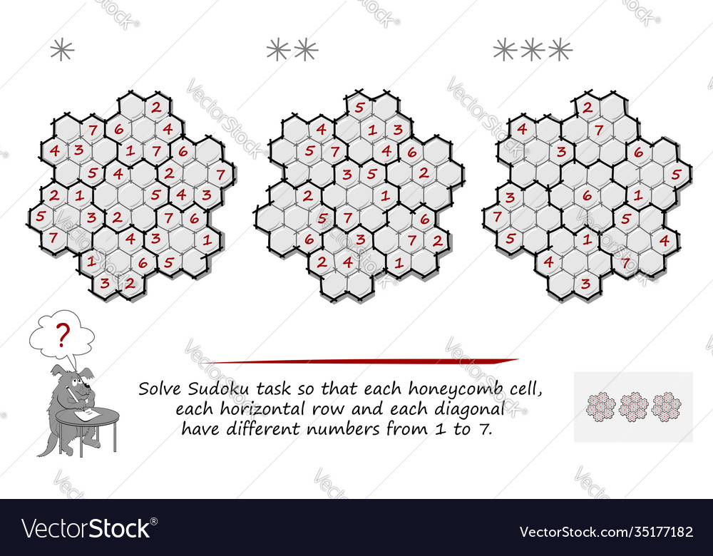 Set sudoku puzzles 3 difficulty levels logic vector image Set sudoku puzzles 3 difficulty levels logic