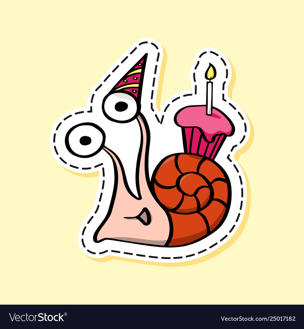 Snail sticker funny emoji icon elements