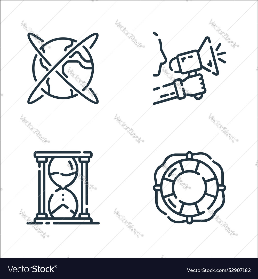 Startup line icons linear set quality vector image Startup line icons linear set quality