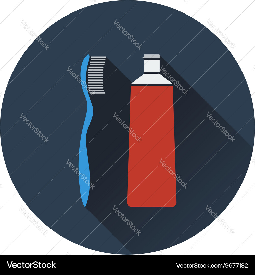 Toothpaste and brush icon Royalty Free Vector Image