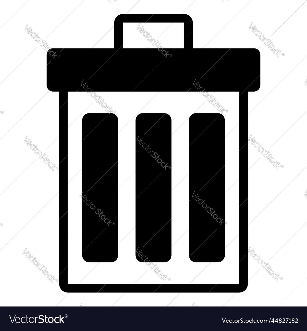 Trash icon user interface as a simple sign