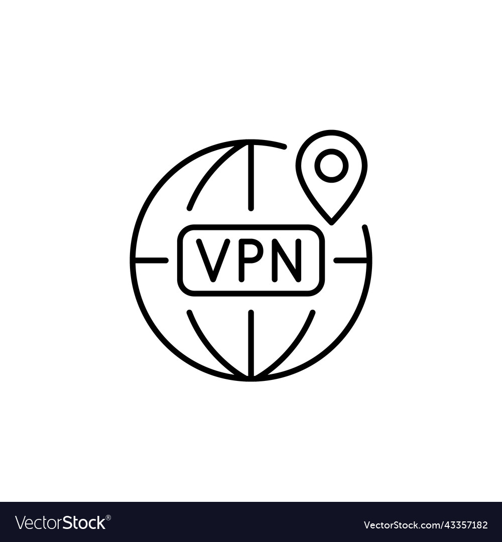 Vpn network using different global locations vector image Vpn network using different global locations
