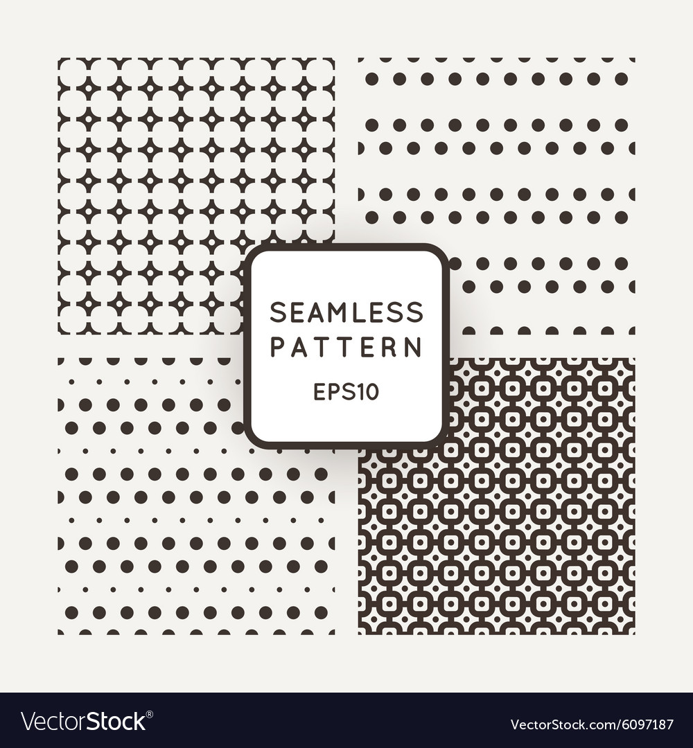 A set of four patterns in monochrome