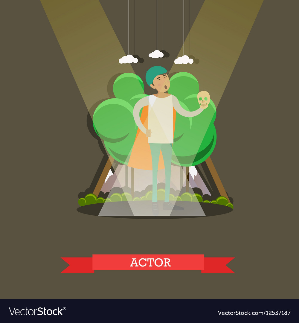 Actor playing Royalty Free Vector Image - VectorStock
