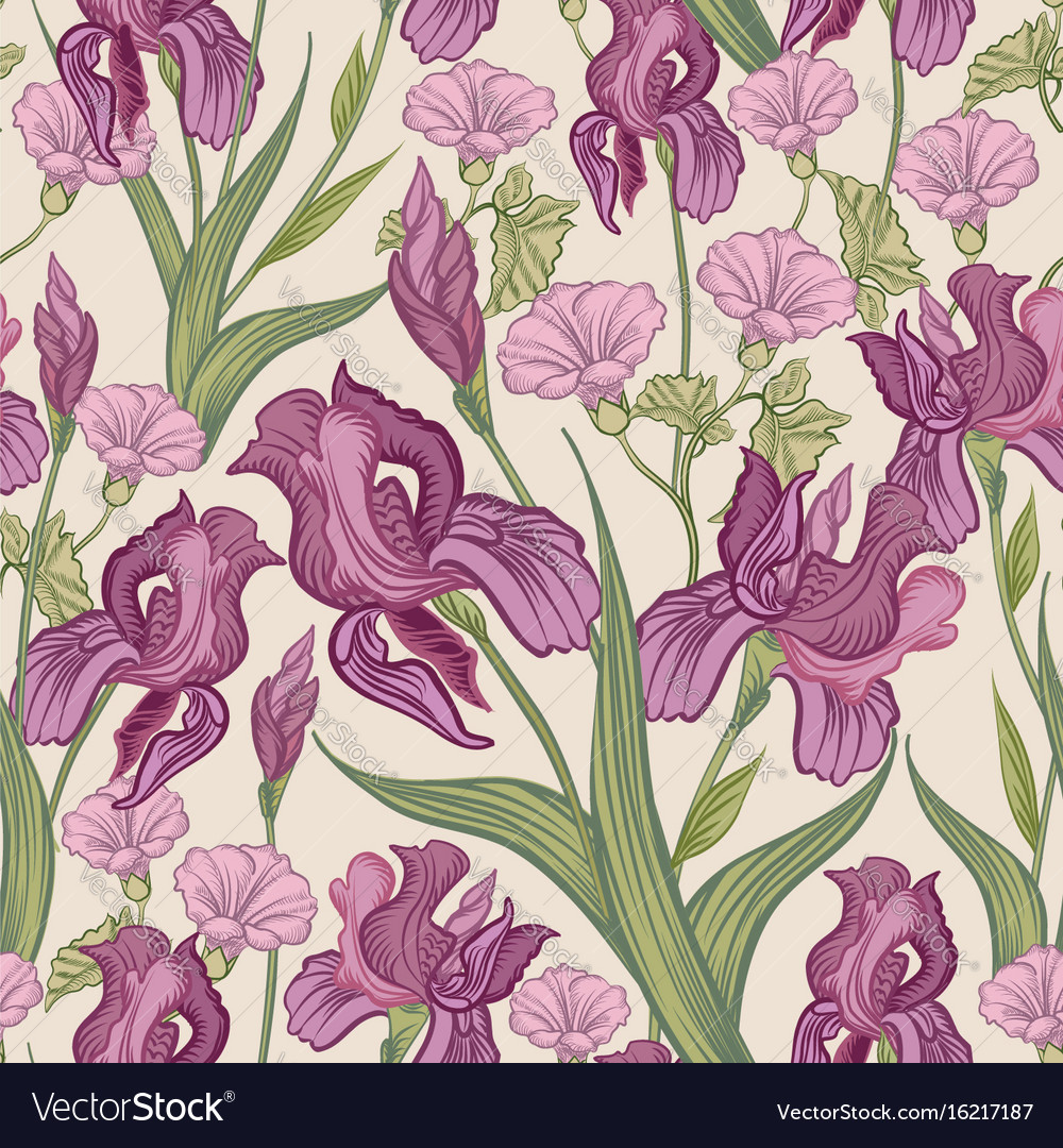 Floral seamless pattern flower background