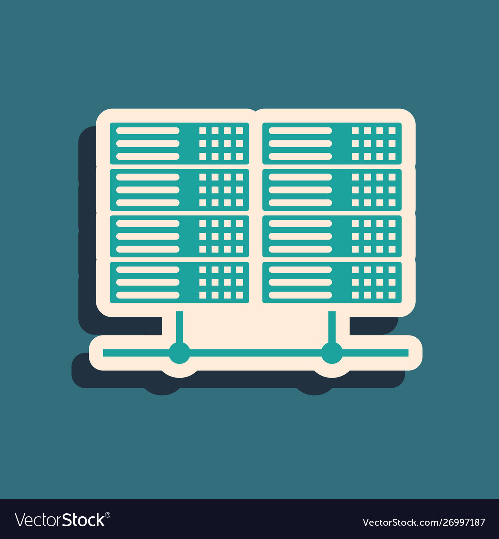 Green server data web hosting icon isolated Vector Image Green server data web hosting icon isolated