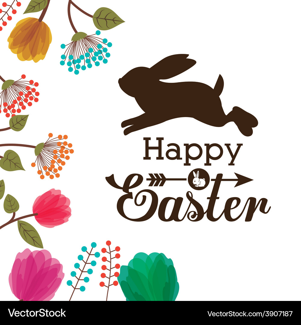 Happy easter card design Royalty Free Vector Image