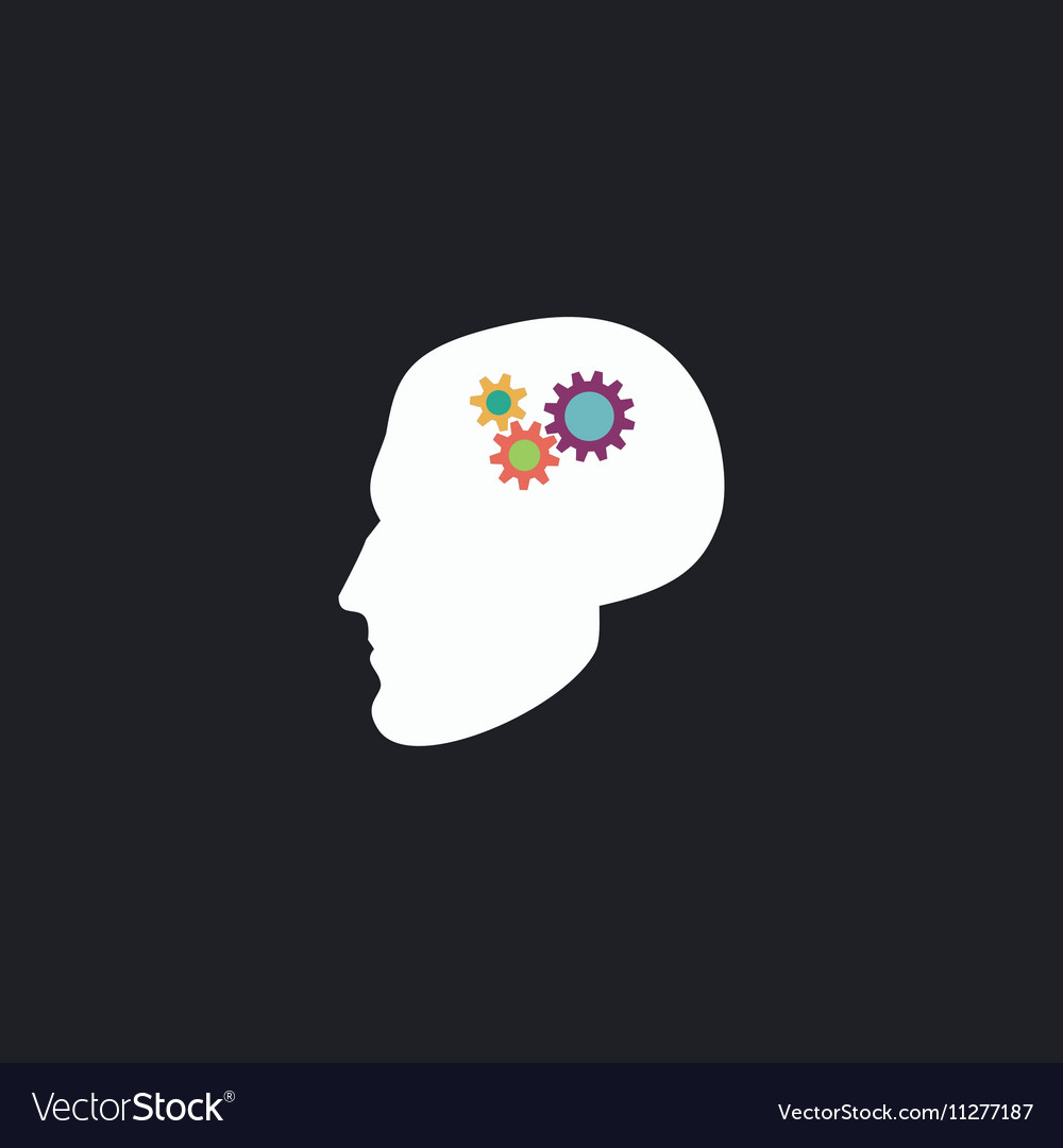 Head gears computer symbol