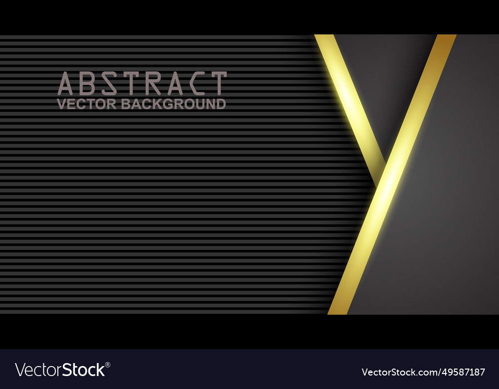 Layers overlap with glowing gold lines Vector Image Layers overlap with glowing gold lines