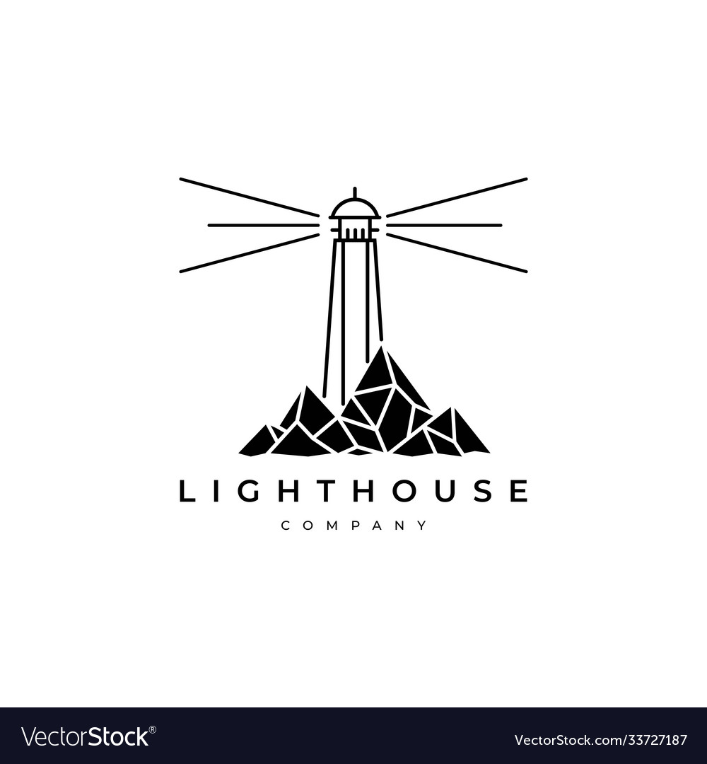 Light house logo design template