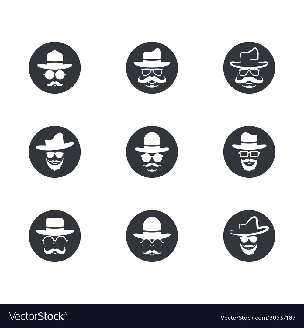 Man face character symbol
