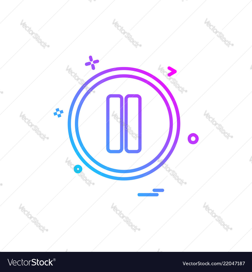 Pause button icon design
