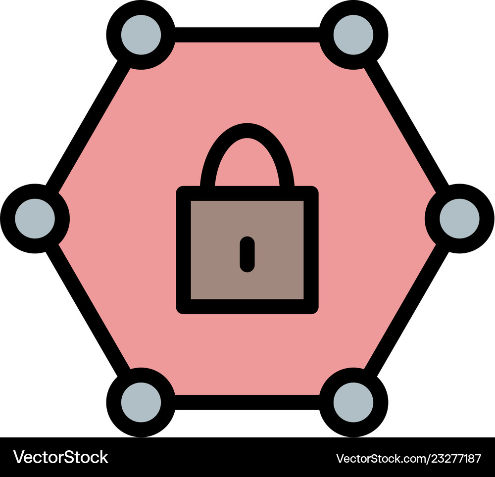 Protected network icon Royalty Free Vector Image