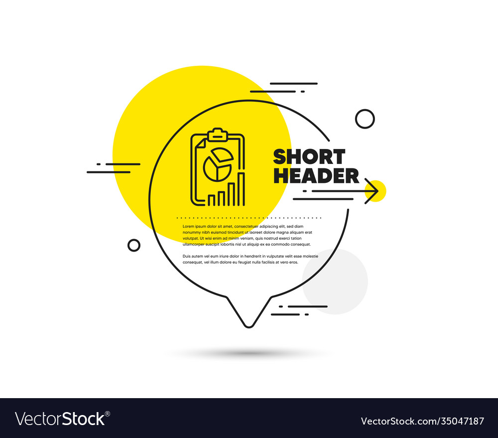 Report line icon column graph pie chart sign vector image Report line icon column graph pie chart sign