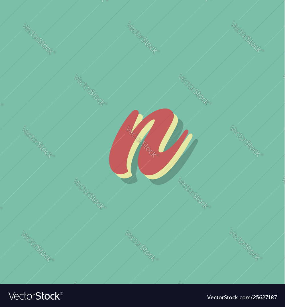 Retro character from a fontset vector image Retro character from a fontset