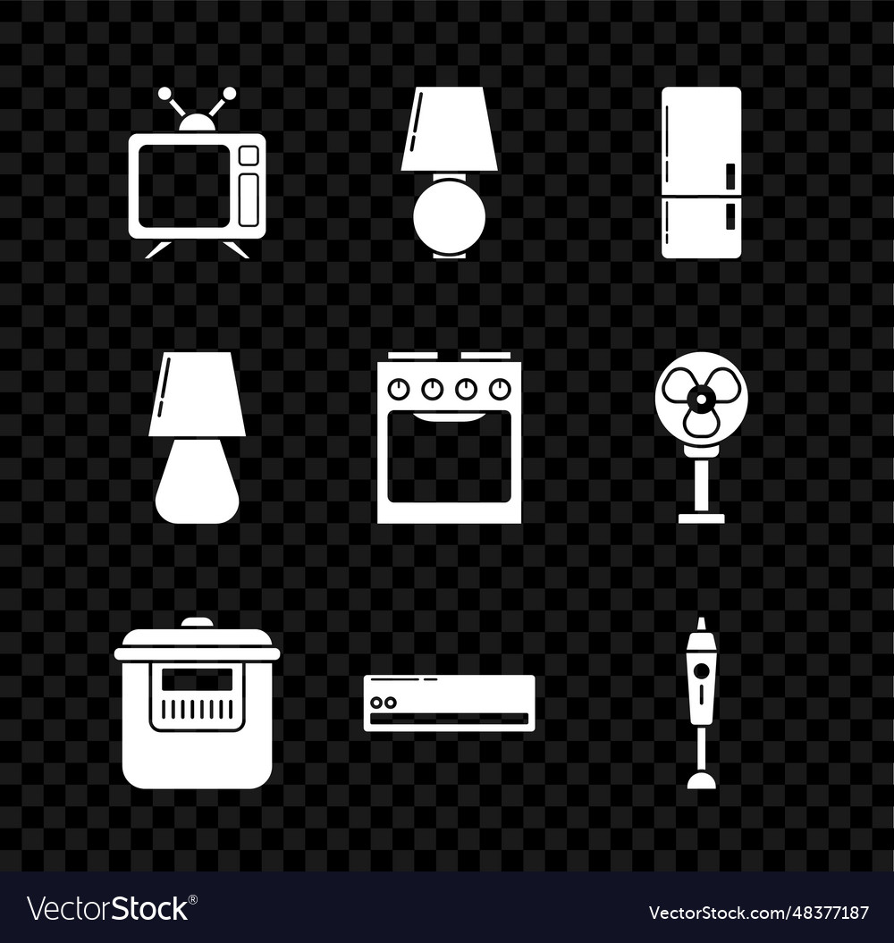 Set television table lamp refrigerator slow