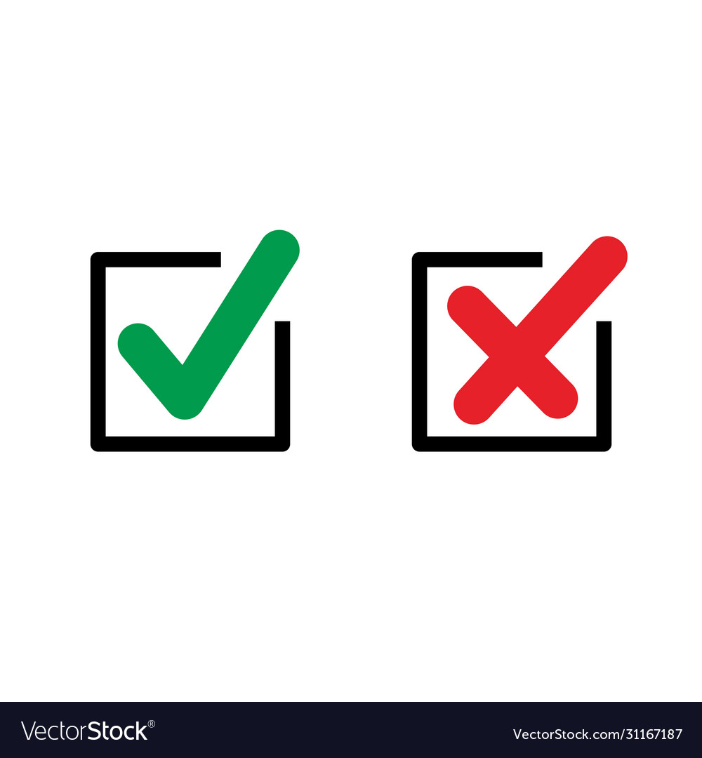 Simple flat checkbox icon design vector image Simple flat checkbox icon design