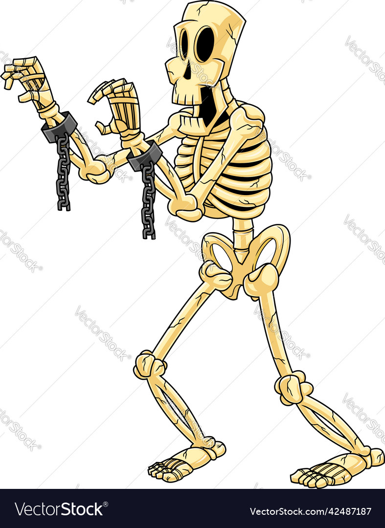 Skeleton ghost cartoon character walking Vector Image Skeleton ghost cartoon character walking Vector Image