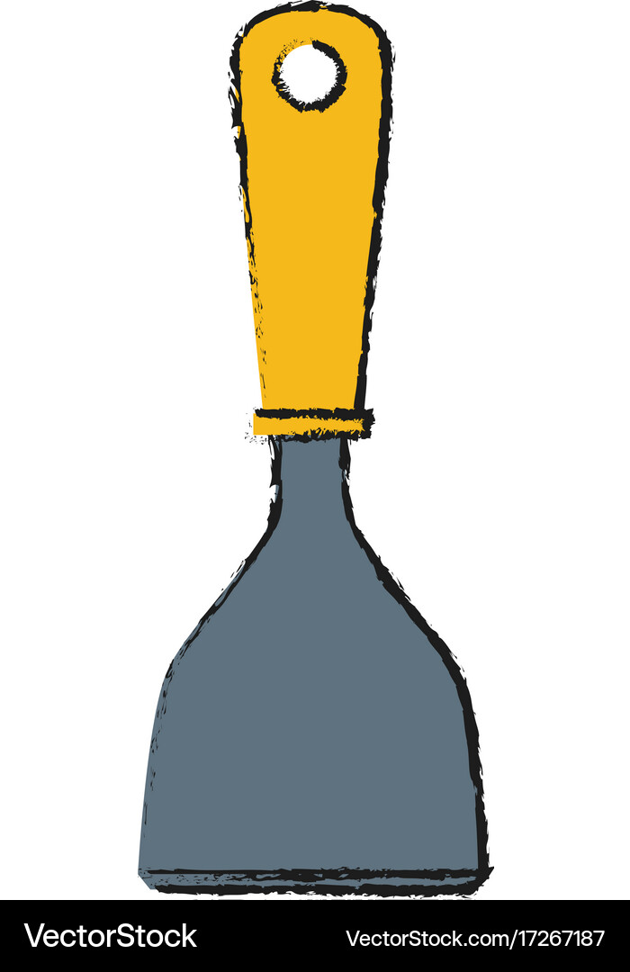 Spatula construction tool icon image Royalty Free Vector