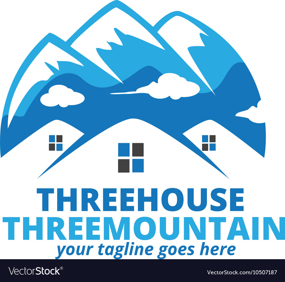 Three house mountain logo