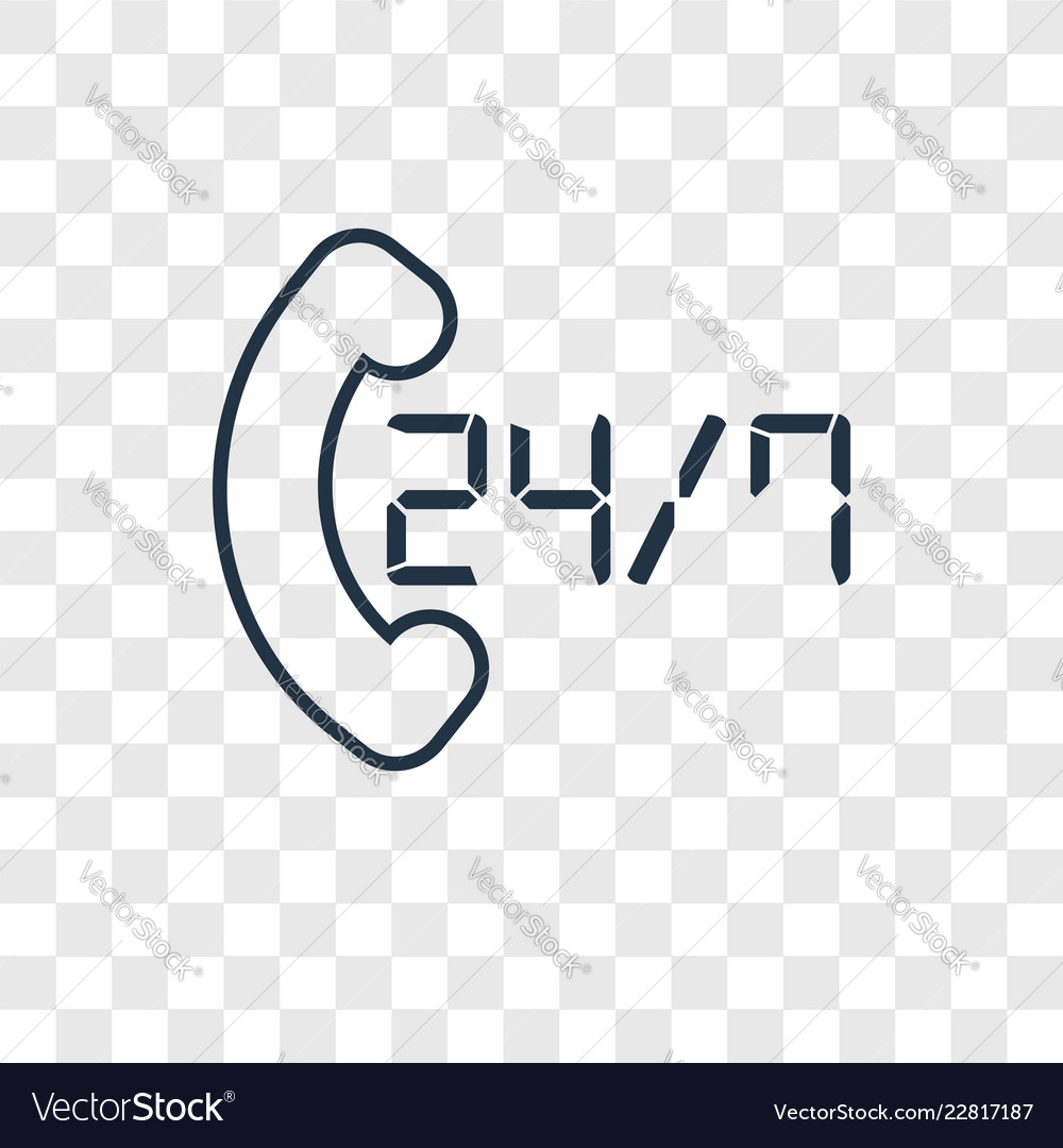 Time concept linear icon isolated on transparent