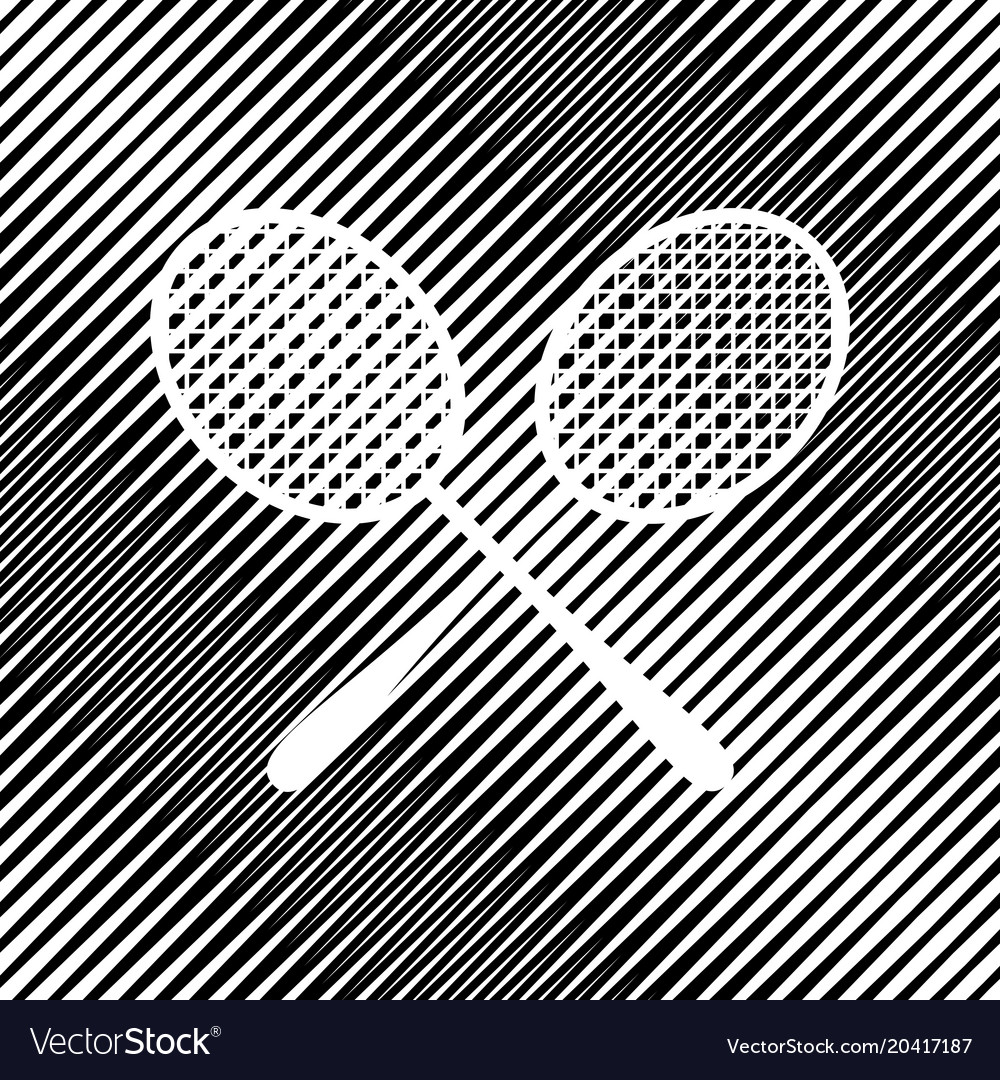 Two tennis racket sign icon hole