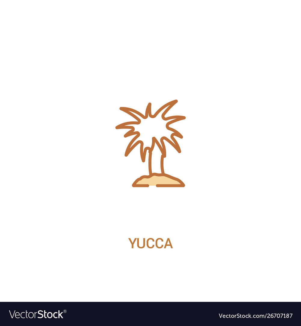 Yucca concept 2 colored icon simple line element