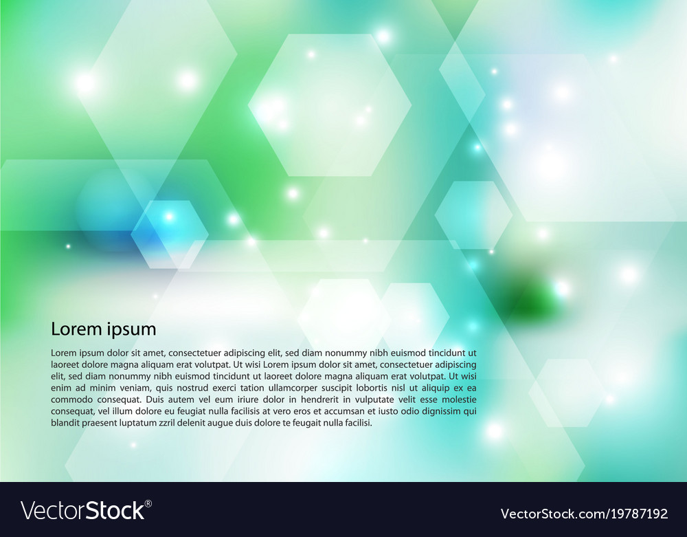 Abstract colorful background with shiny hexagon