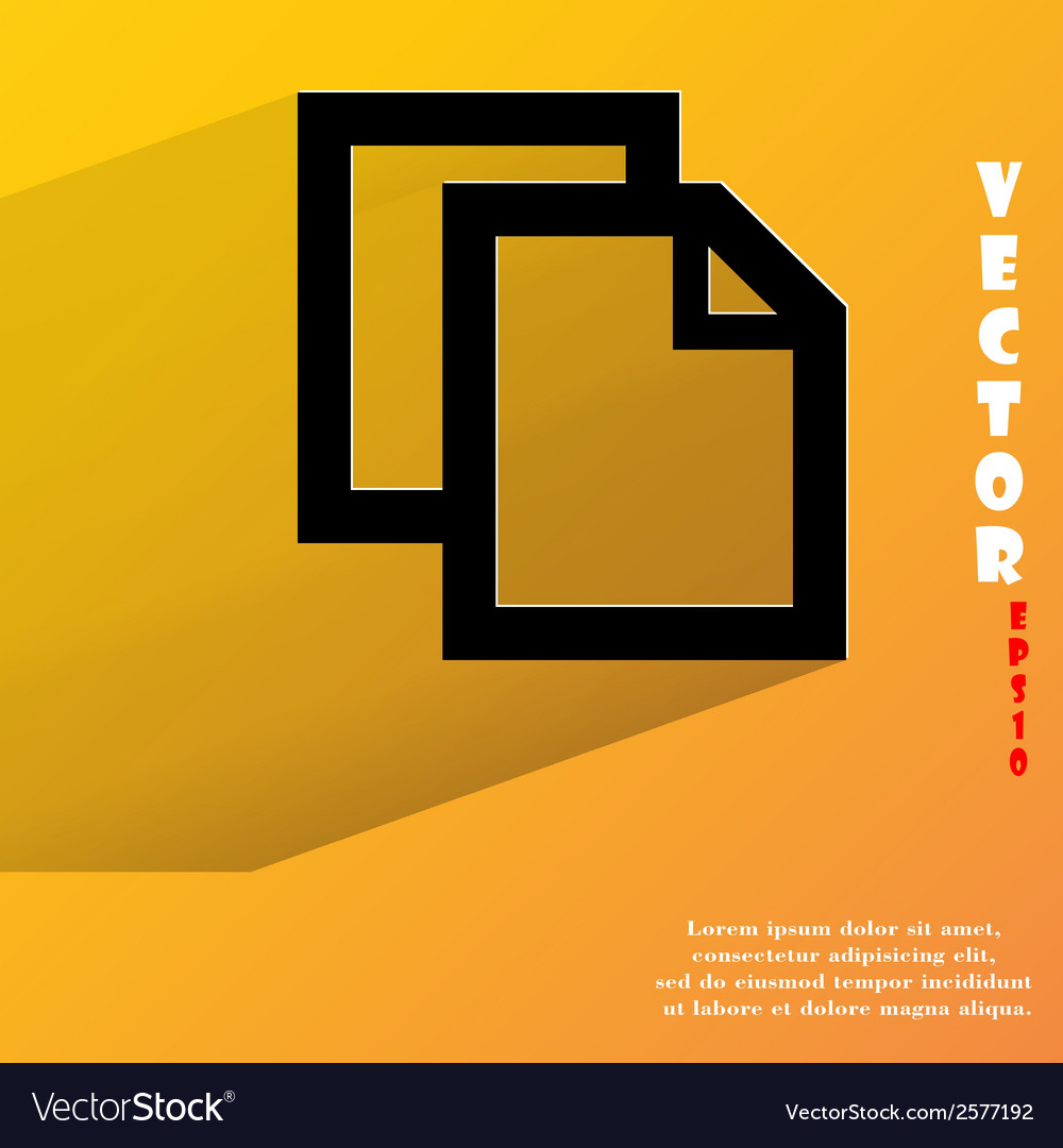 Blank paper flat modern web button with long