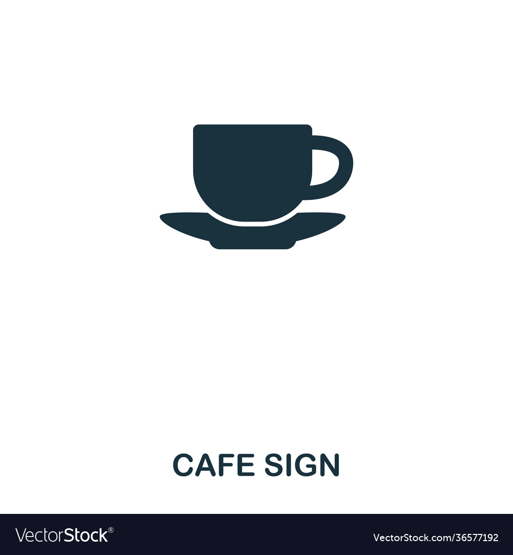 Cafe sign icon line style design ui