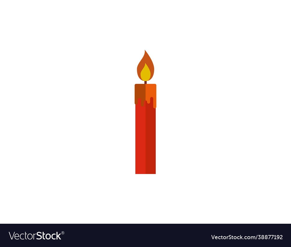 Candle decoration fire icon