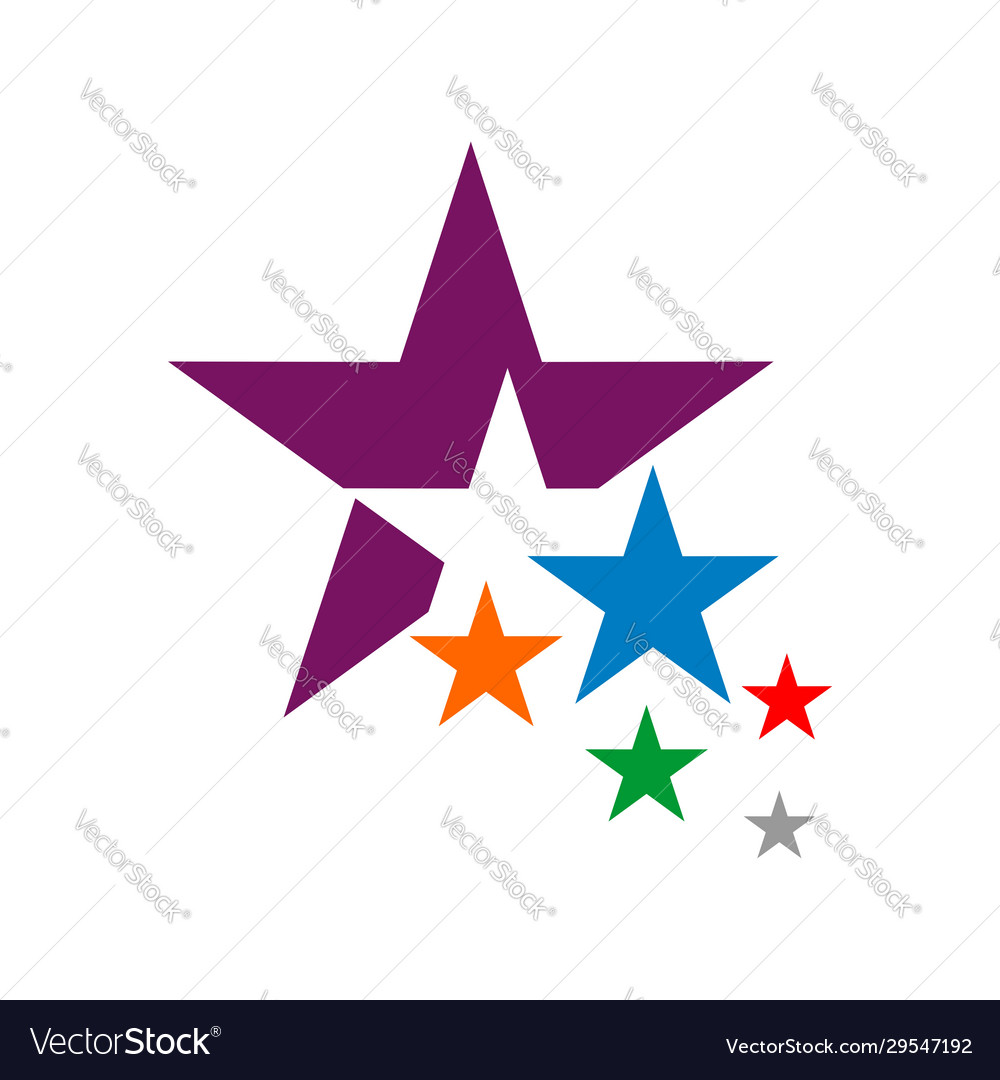 Celebrate stars logo template Royalty Free Vector Image