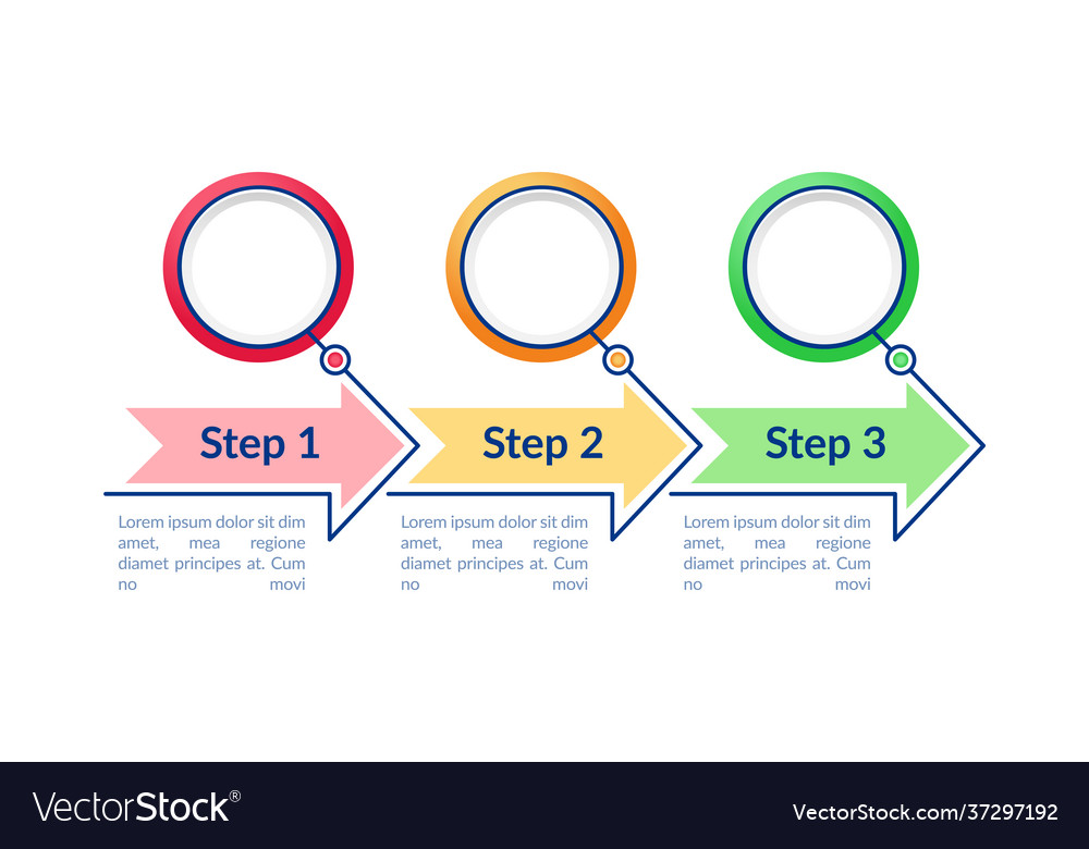 Colorful circles infographic template Royalty Free Vector