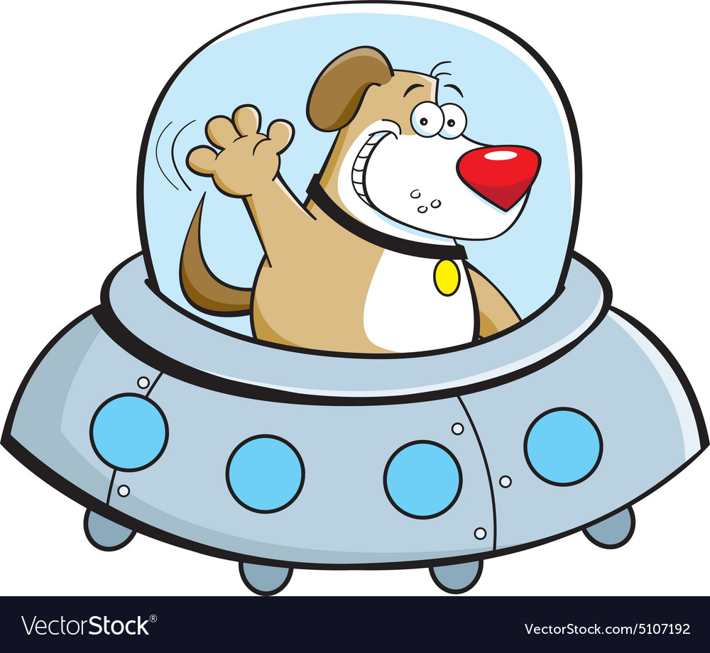Cute Dog Pilot in Spaceship