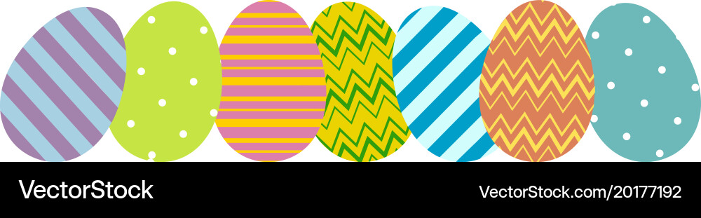 Eggs in row Royalty Free Vector Image - VectorStock