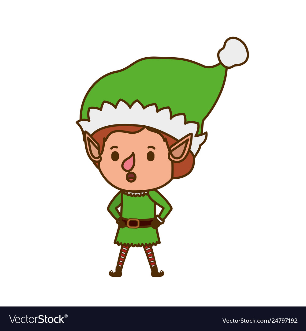 Elf moving avatar character Royalty Free Vector Image