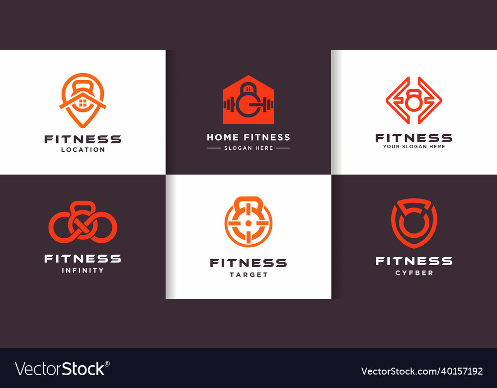 Fitness logo design Royalty Free Vector Image - VectorStock