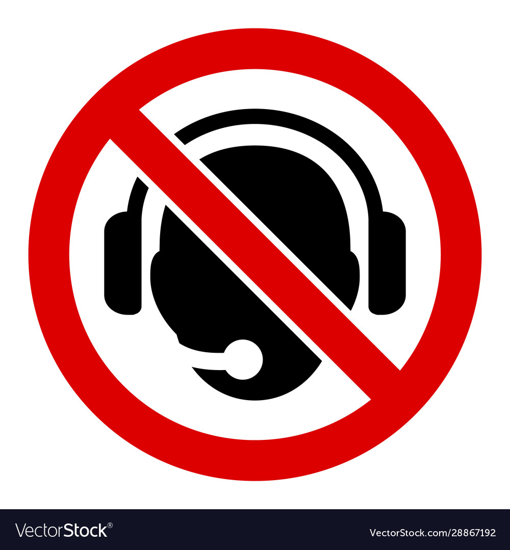 Flat no support operator icon Vector Image Flat no support operator icon