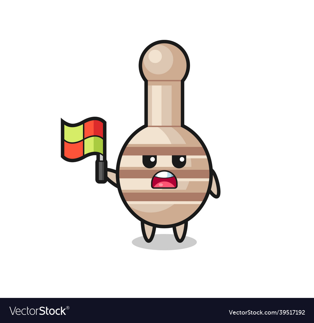 Honey dipper character as line judge putting
