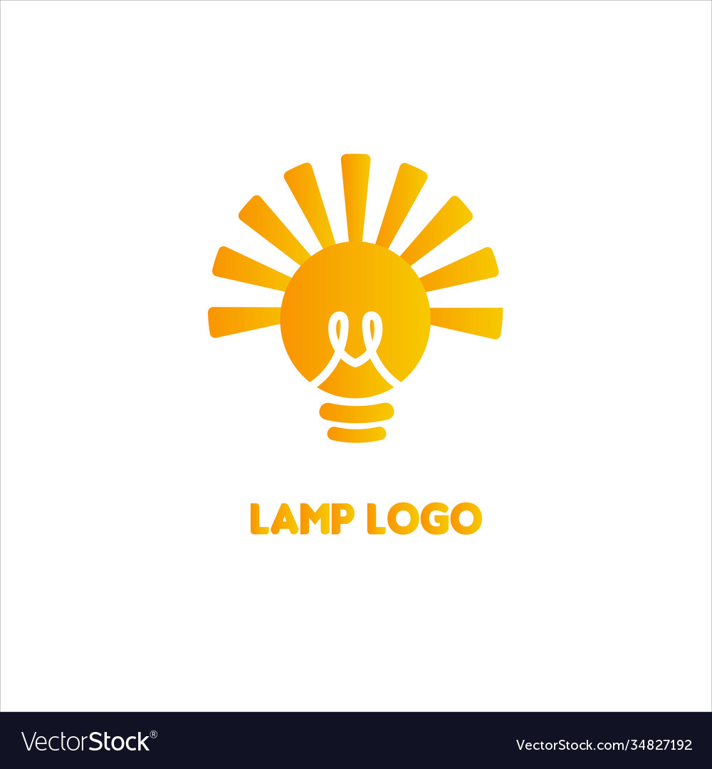 Lamp logo concept design modern