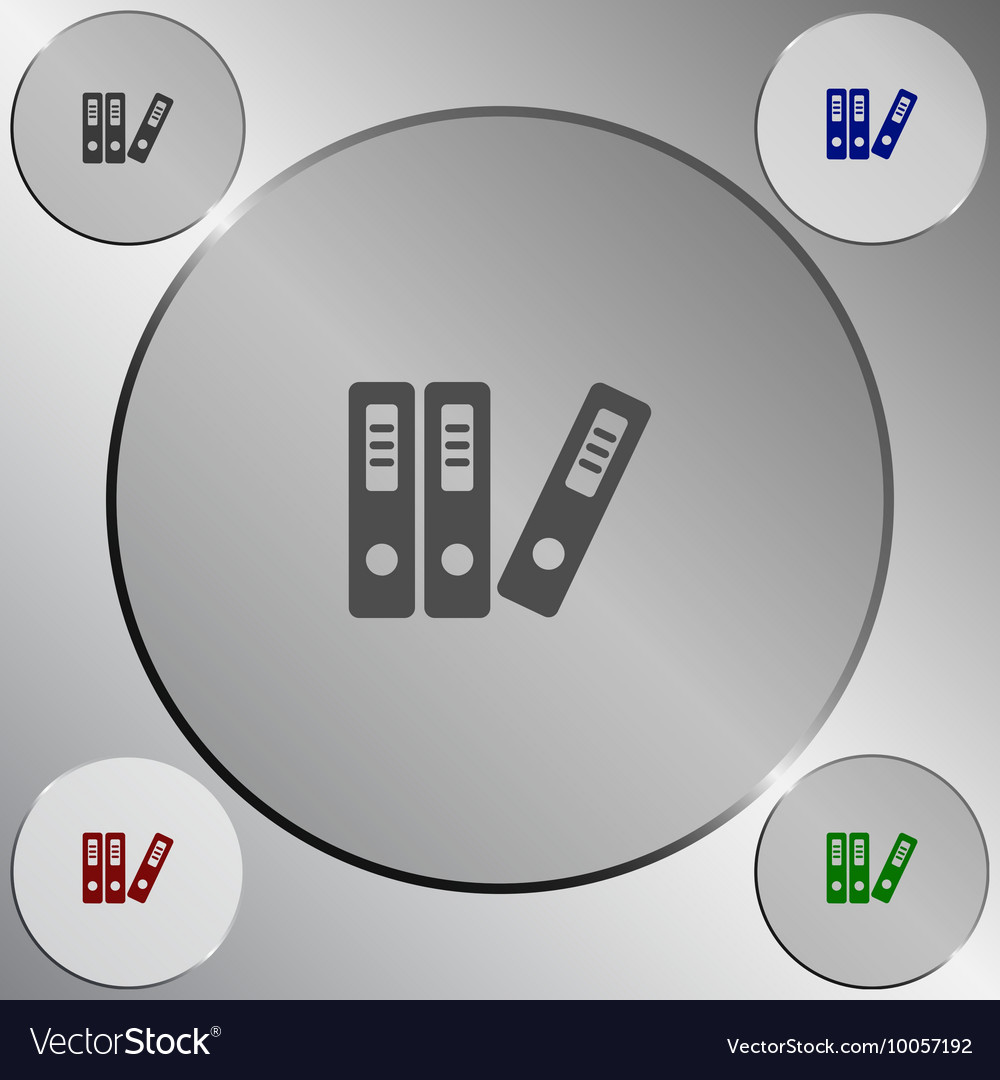 Large folders with documents web icon