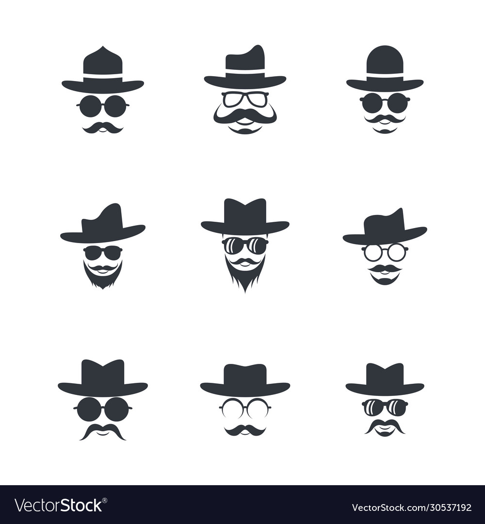 Man face character symbol