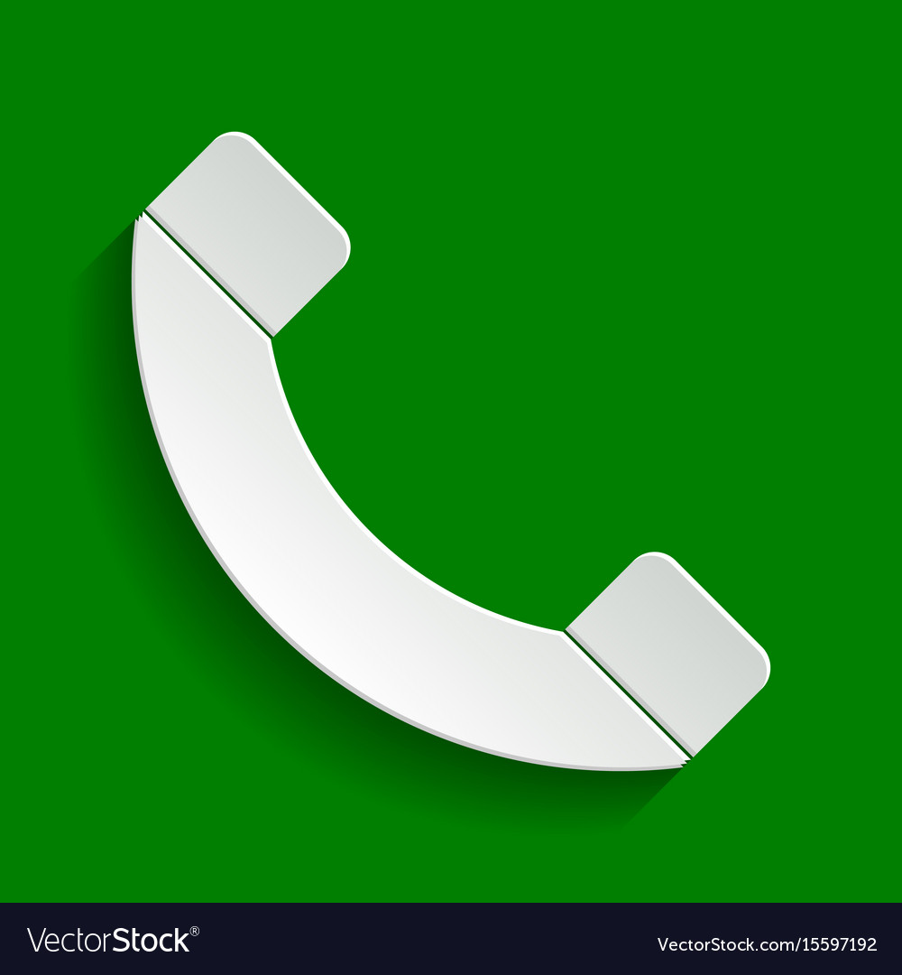 Phone sign paper whitish