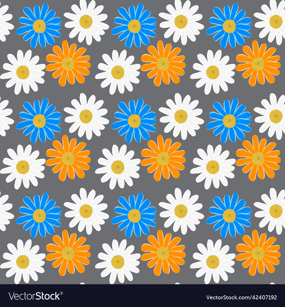 Seamless repeating background of daisies