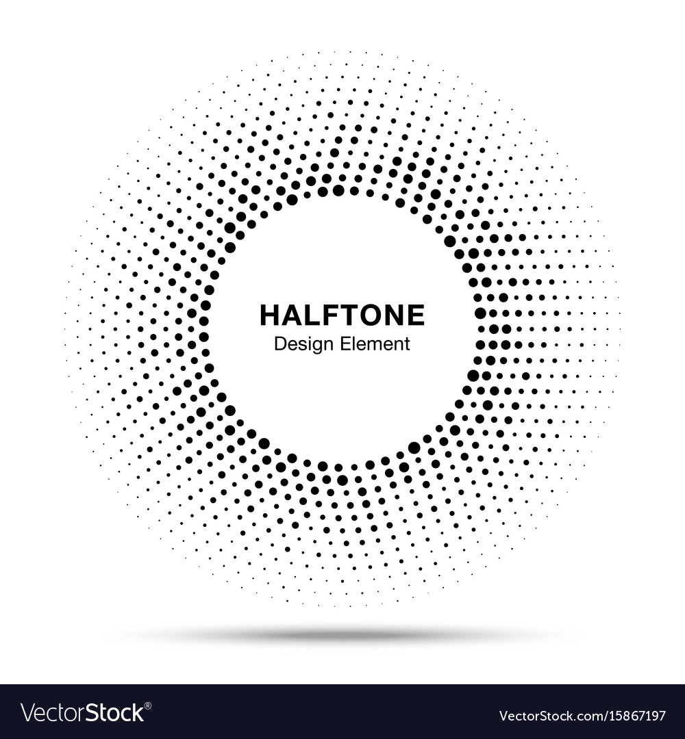 abstract circle frame halftone