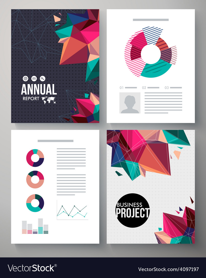 Brochure template design for an annual project