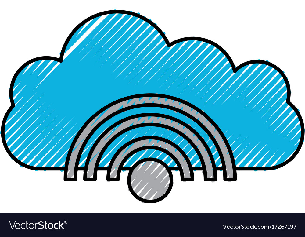 Cloud wifi signal internet connection web icon