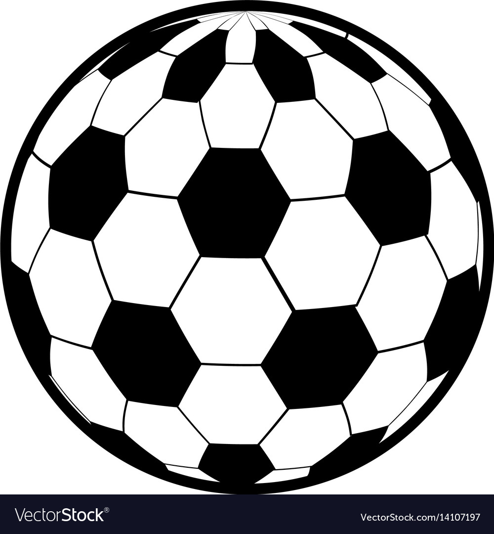 Color ball to play soccer icon Royalty Free Vector Image