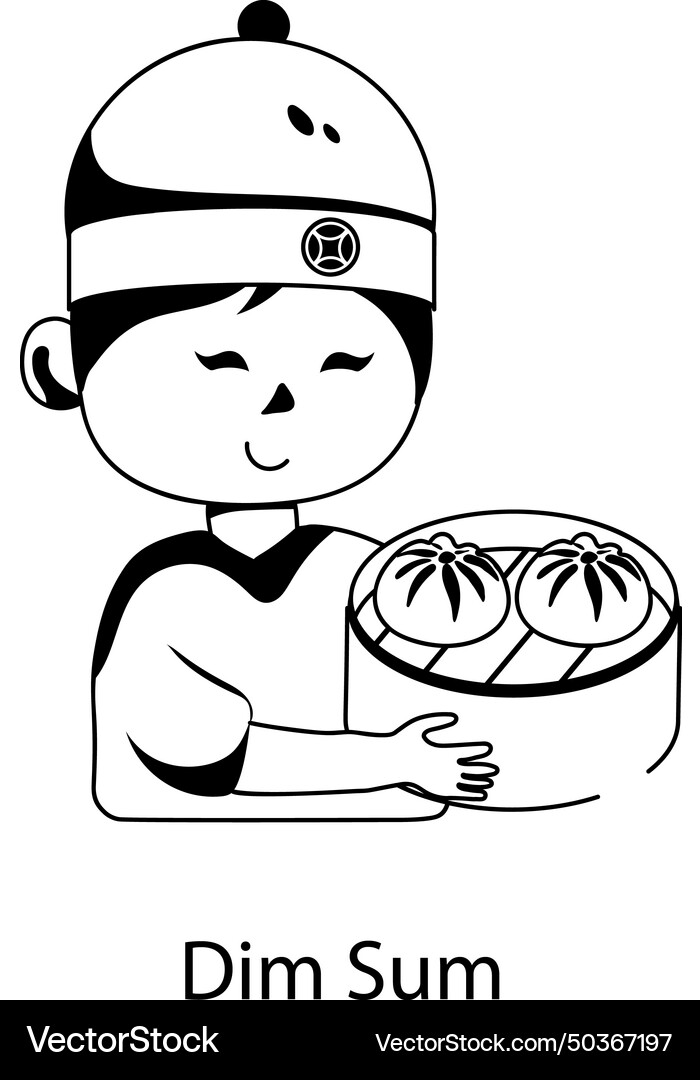 Dim sum Royalty Free Vector Image - VectorStock